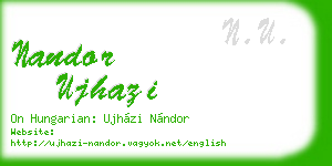 nandor ujhazi business card