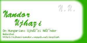 nandor ujhazi business card